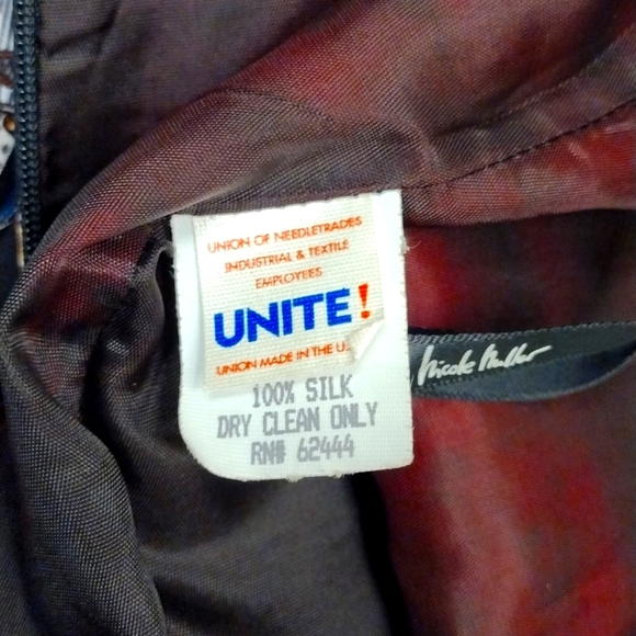 80 - 90's VTG Nicole Miller Iconic Silk Sleevless Tank Mini Dress Sz 8 Rare - Picture 7 of 8